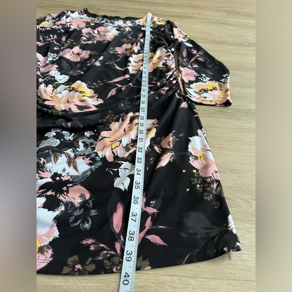 INC International Concepts Peony Garden Floral Bodycon Dress Black Size 2X - Picture 5 of 8